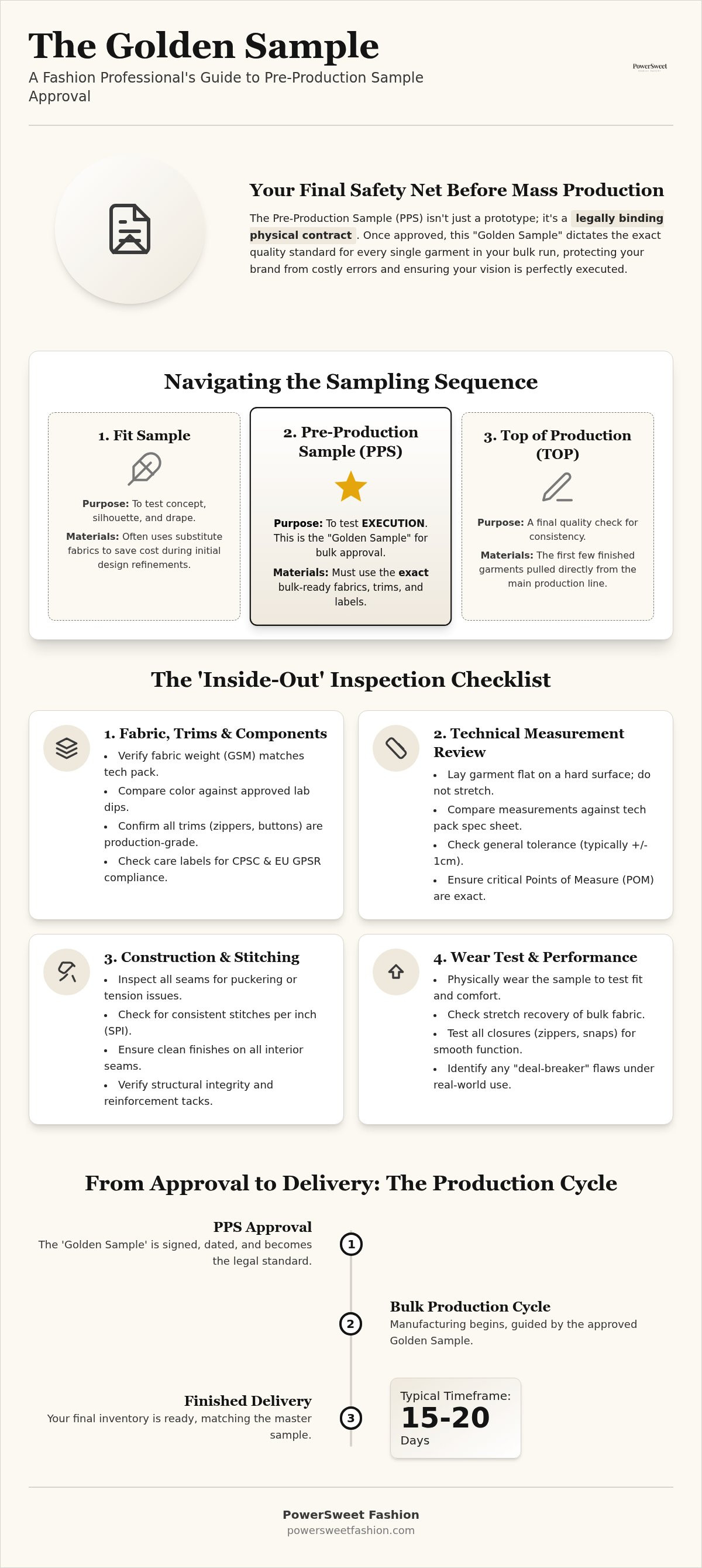 How to approve a pre-production sample