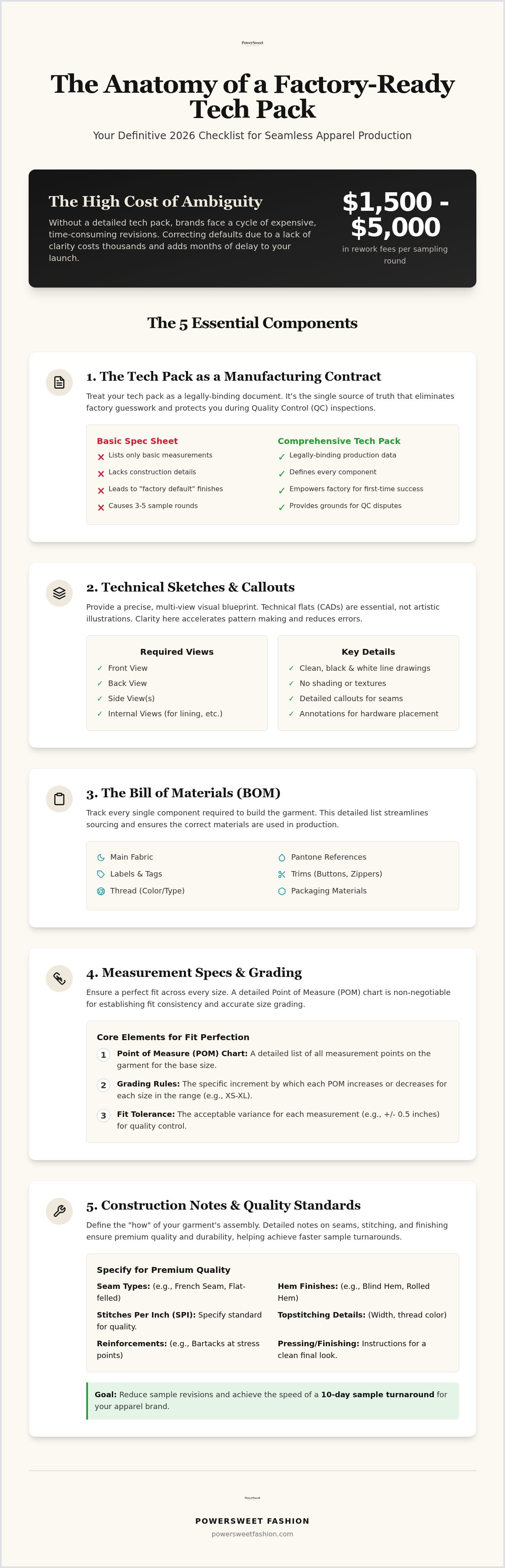 What to include in a fashion tech pack