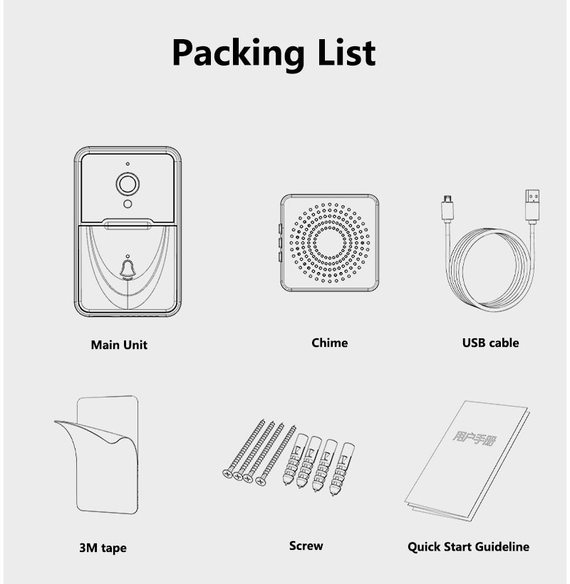 Thumbnail: Wireless Security WiFi Smart Doorbell Intercom Video Camera Bell Chime Door Ring
