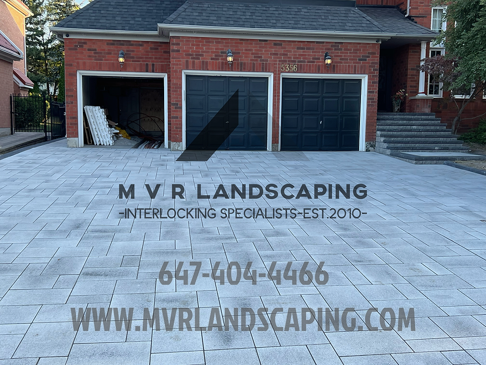 Finished heated driveway by MVR Landscaping
