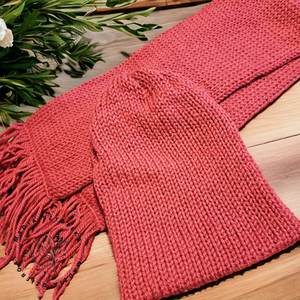 Komplet - Czapka Beanie i szalik dwuwarstwowy