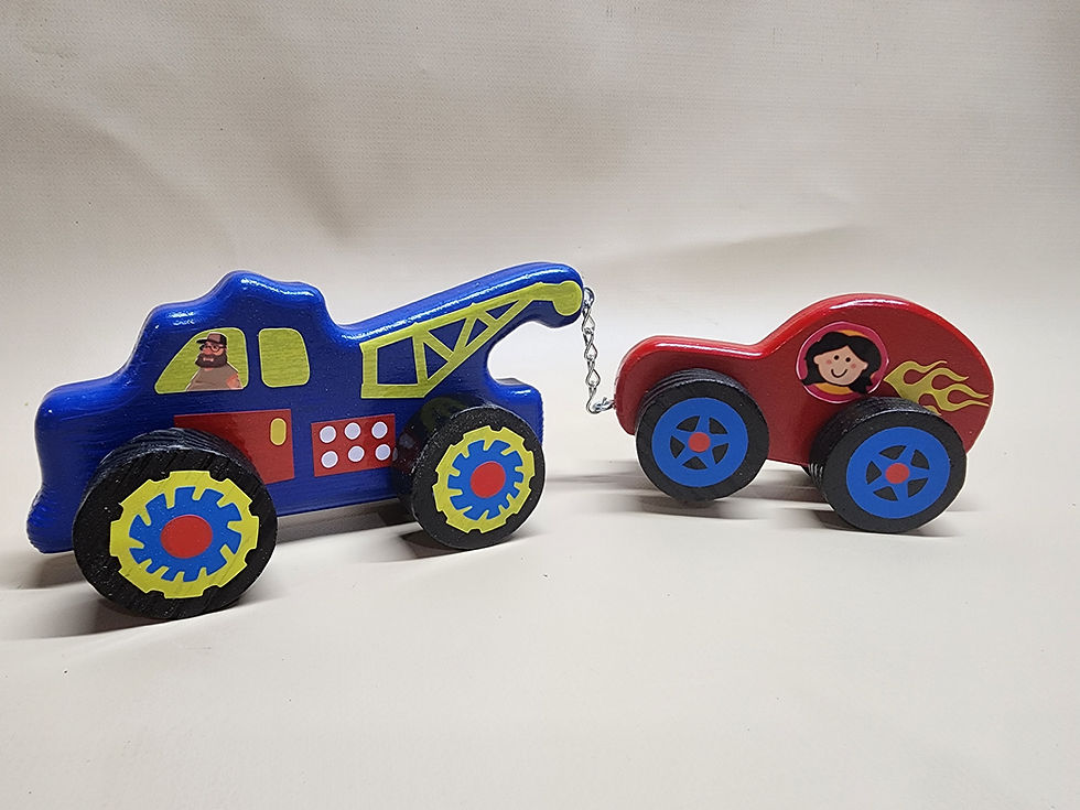Thumbnail: Blue & Red Tow Truck Set
