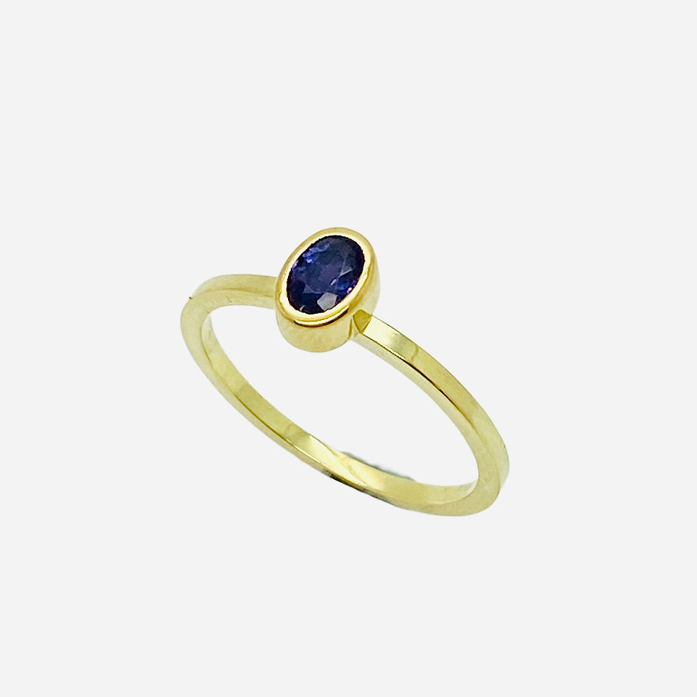 Thumbnail: Ring met deep purple saffier