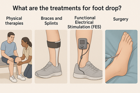 What are the treatments for foot drop?