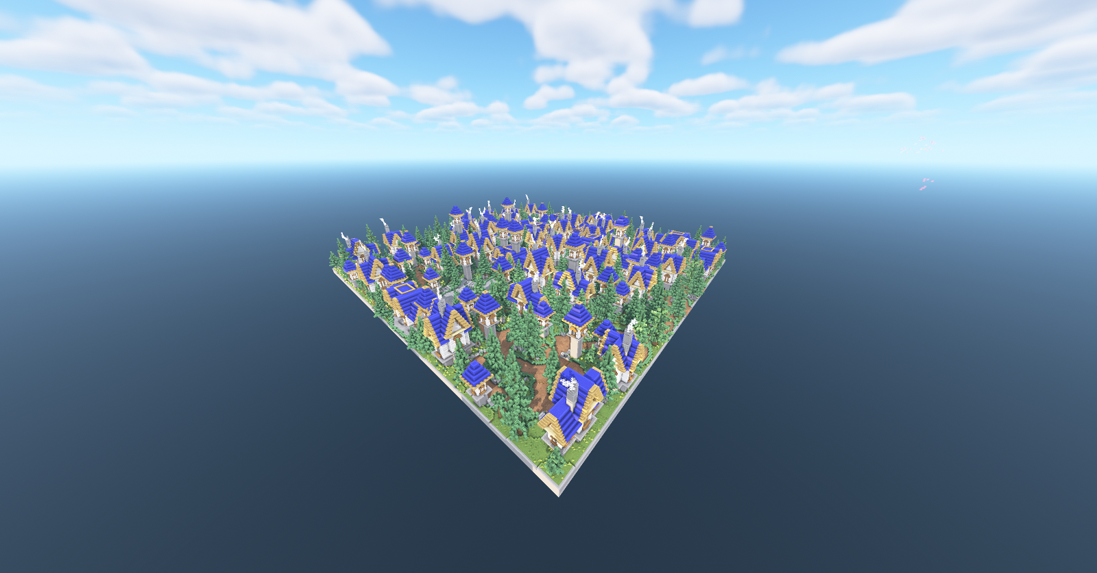 Blue Medieval Houses Hub - 200x200