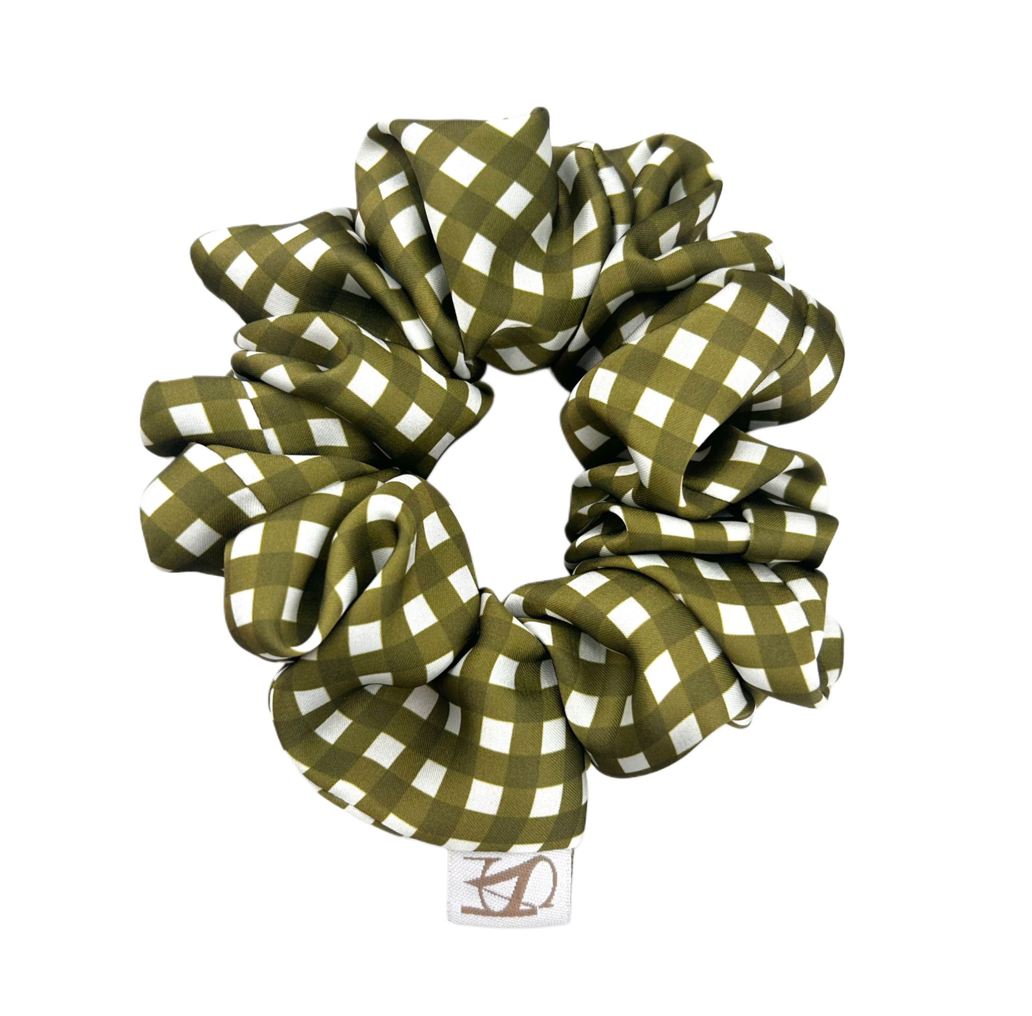 Scrunchie classics olive gingham