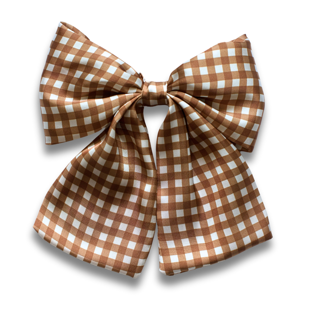 Mašľa teddy bear gingham