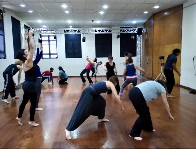 Duas primeiras aulas da Oficina de Estudos de Movimento, realizadas na Oficina Cultural Oswald de An