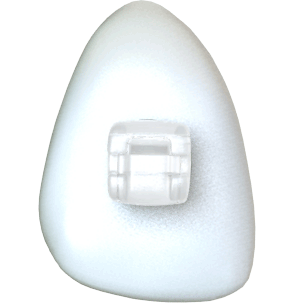 A spinning tooth with a clear ceramic bracket