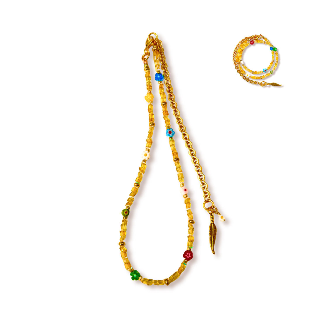 ‘TY’ Vintage Glass Bead Necklace