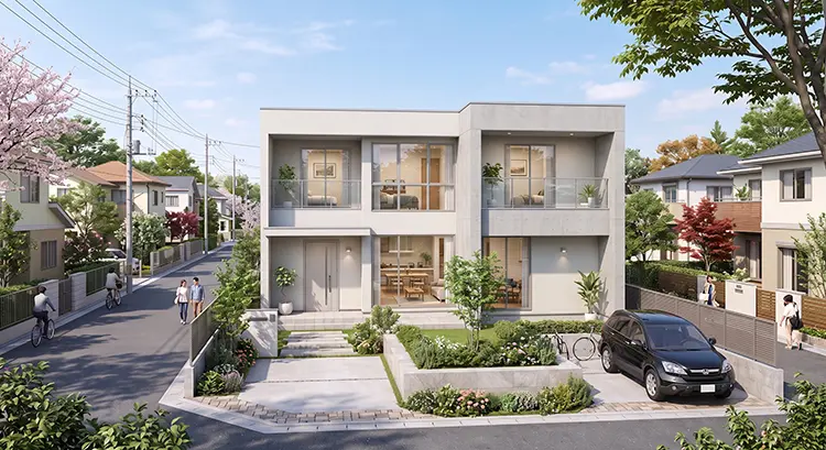 デザインの方向性を具体的に伝えた住宅の建築CGパース