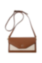 Women's Leather Crossbody Clutch bag in brown