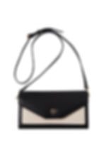 Women's Leather Crossbody Clutch bag in black