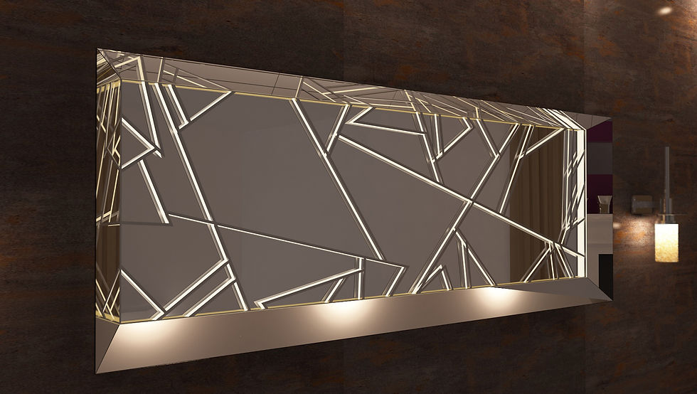 Küçük resim: A-05-S WİTH LİGHT Dekoratif Duvar Tip Ayna Led'li