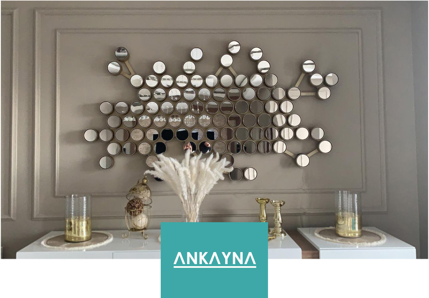 A-57-PXL LED Aydınlatmalı Dekoratif Duvar Tip Ayna