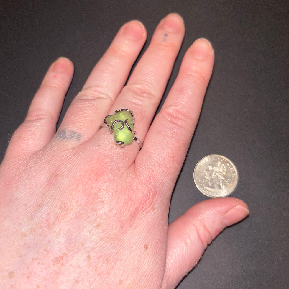 Thumbnail: Hand Wrapped Uranium Glass Ring