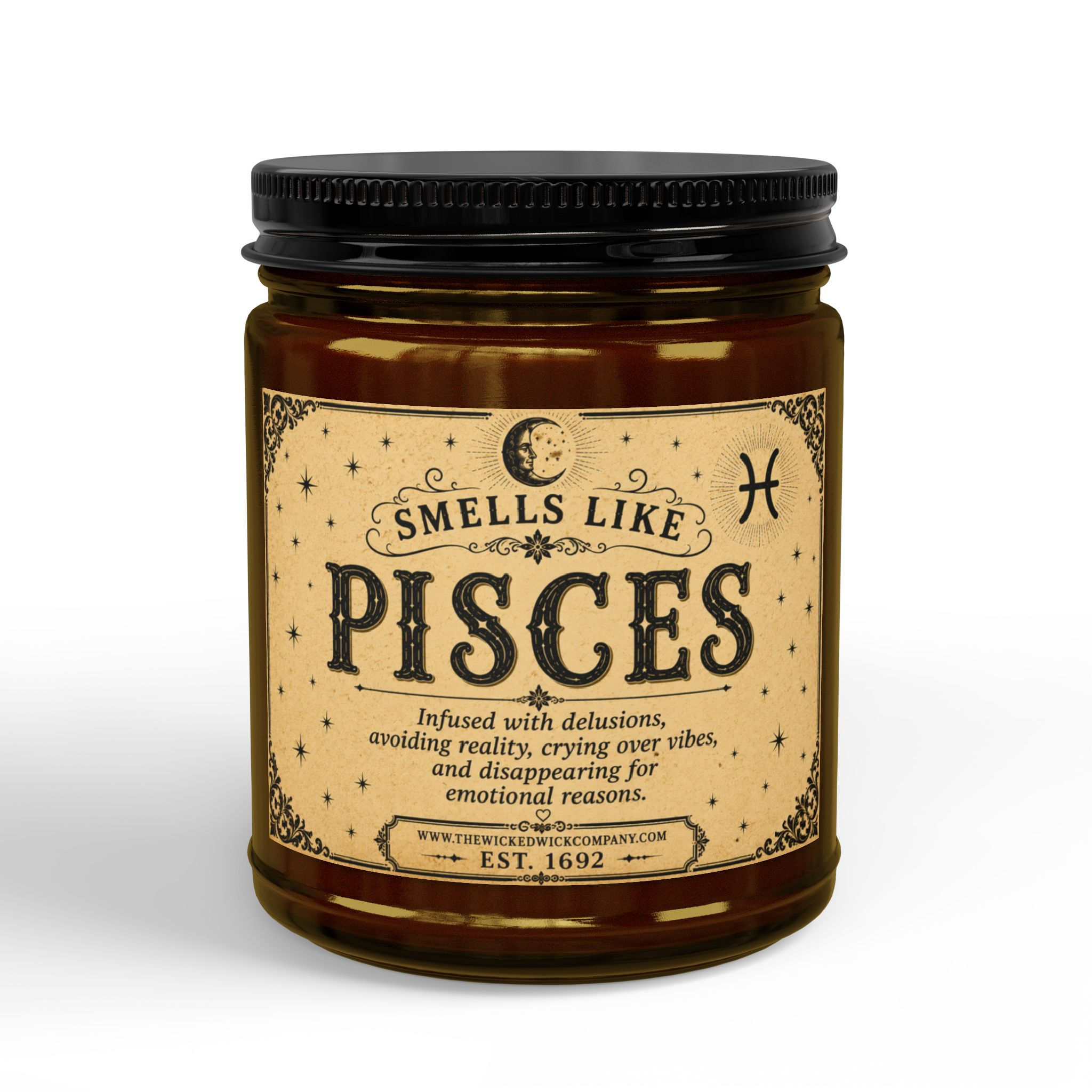 ZODIAC - Pisces SALTY Description - Scented Soy Candle (4oz & 9oz)