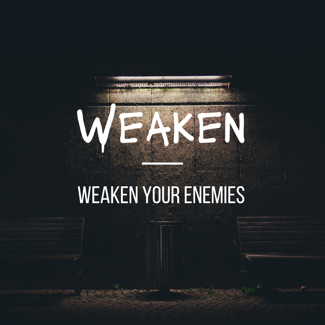 Weaken Your Enemies Candle