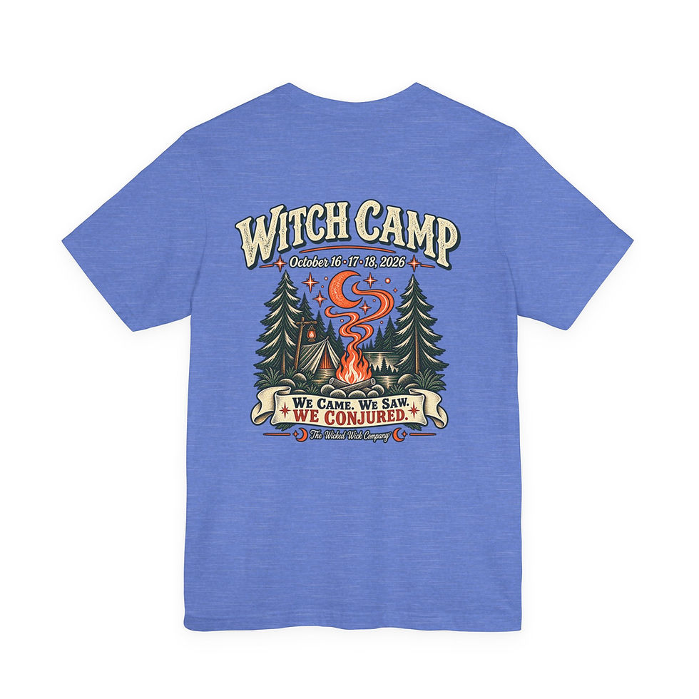 Thumbnail: Witch Camp Tee – Retro 'Witch Camp Est. 2026' Graphic T-Shirt