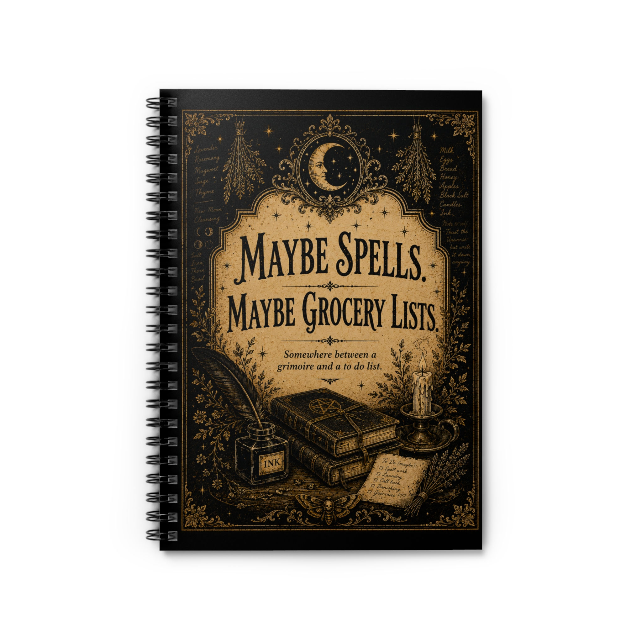 NOTEBOOK - “Maybe Spells, Maybe Grocery Lists” Vintage 