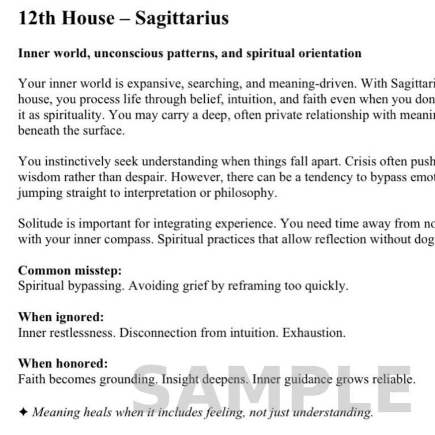 Thumbnail: Signature Life Pattern Reading based on your birth chart