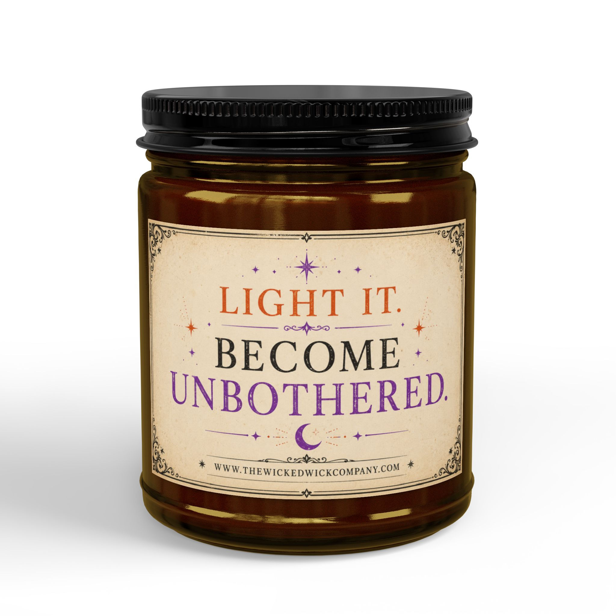 Soy Candle — "Light It. Become Unbothered." Aromatherapy Jar (4oz & 9oz)