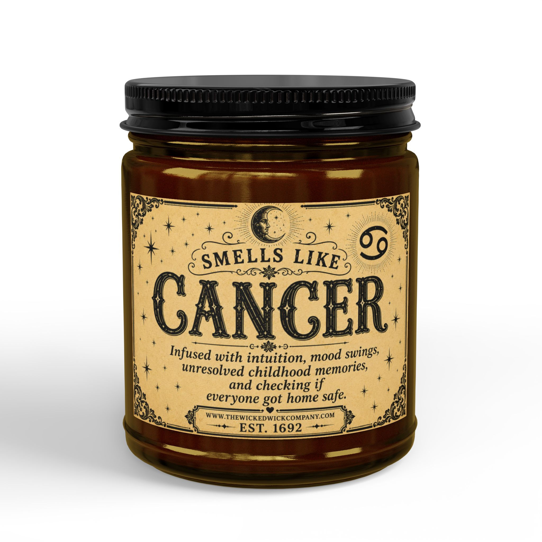 ZODIAC - Cancer SALTY Description - Scented Soy Candle (4oz & 9oz)