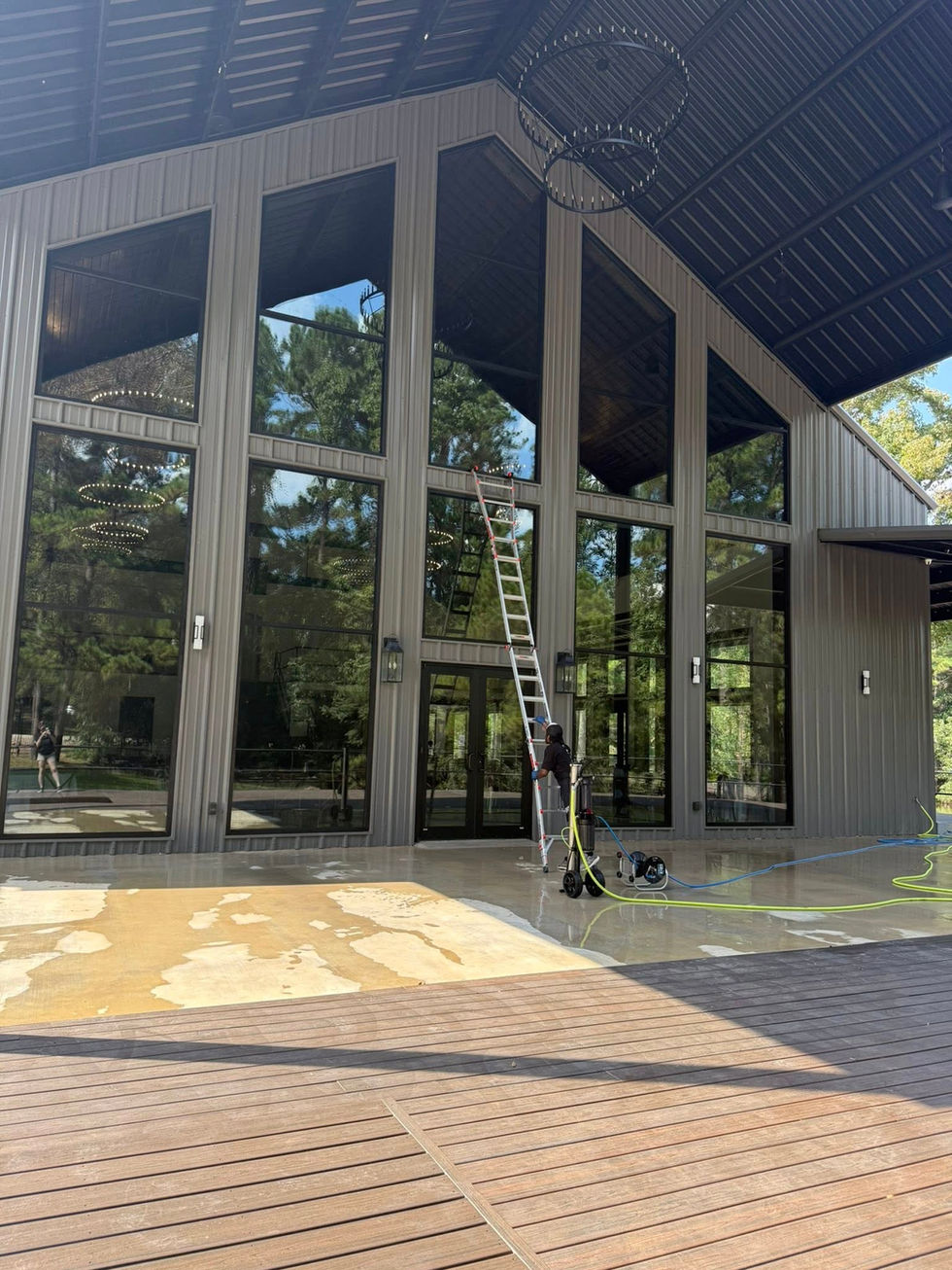 Event Venue commercial window clean in livingston