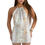 Miniaturbild: The high neck halter backless beaded mini dress