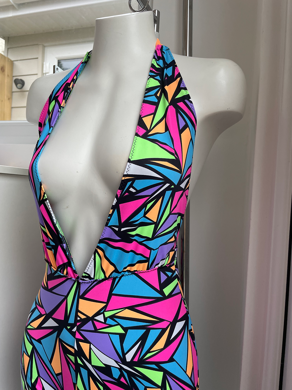 Miniaturbild: The multiway plunge halter backless hot pants unitard