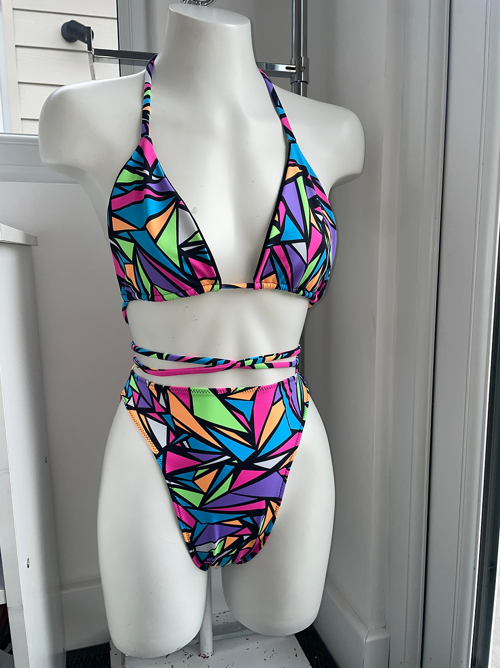 Miniature : The multiway bikini top & high leg bikini set