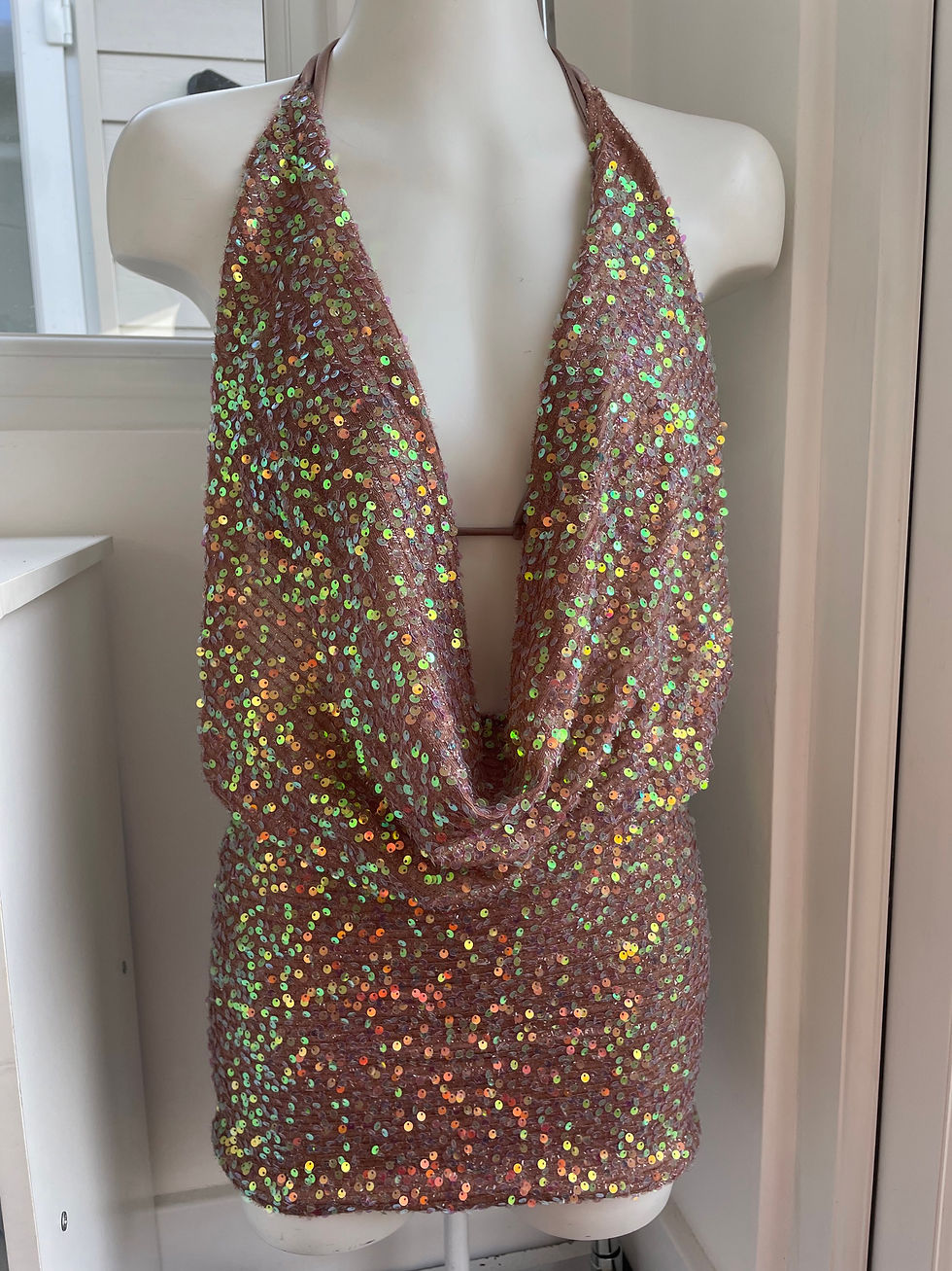 Miniature : The cowl drape halter top & mini skirt set