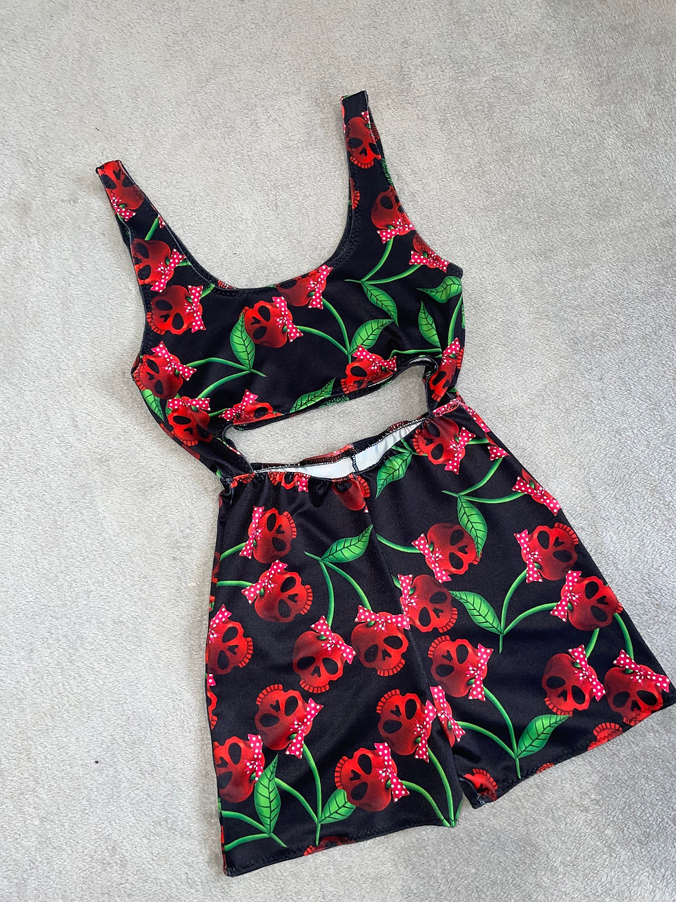Miniaturbild: The Scoop neck cutout hot pants unitard