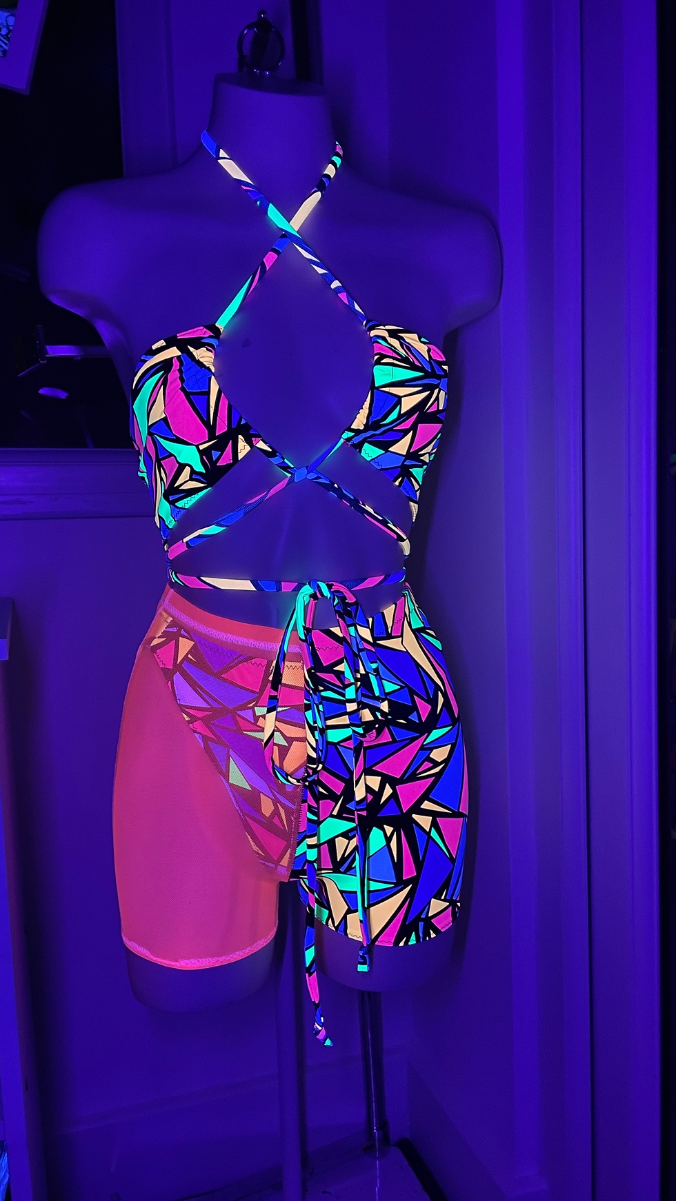Miniature : The tie loop short Boobtube & 50/50 hot pants set
