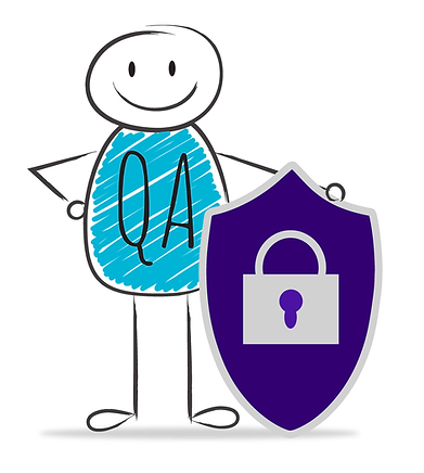 Cartoon with a shield with a lock on it