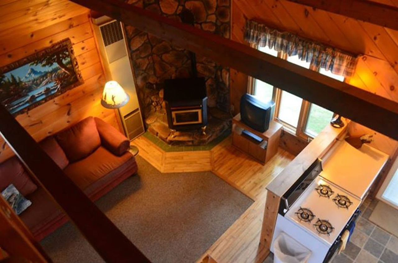 cabin living room view