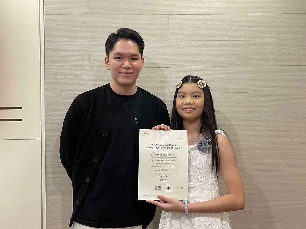 Pansira Hongamornsin (Gumpunn): ABRSM Flute Grade 1 Pass with Distinction