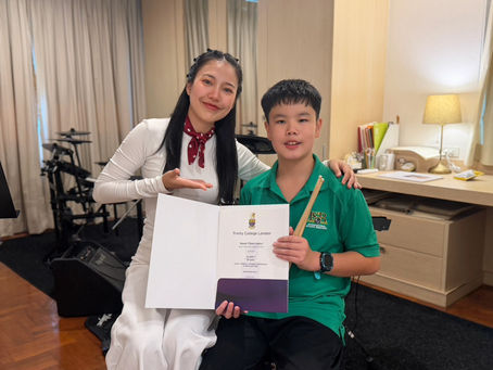 Napat Pipatvilaikul (Prompt): Trinity College London Rock & Pop Drum Grade 1 with Distinction