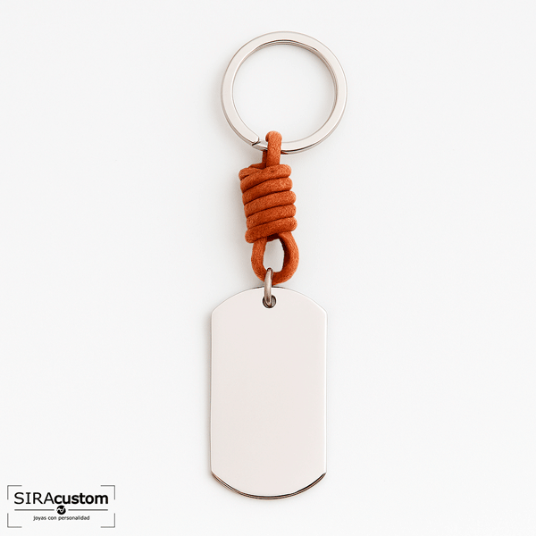 llaveros personalizados de piel natural con medalla militar