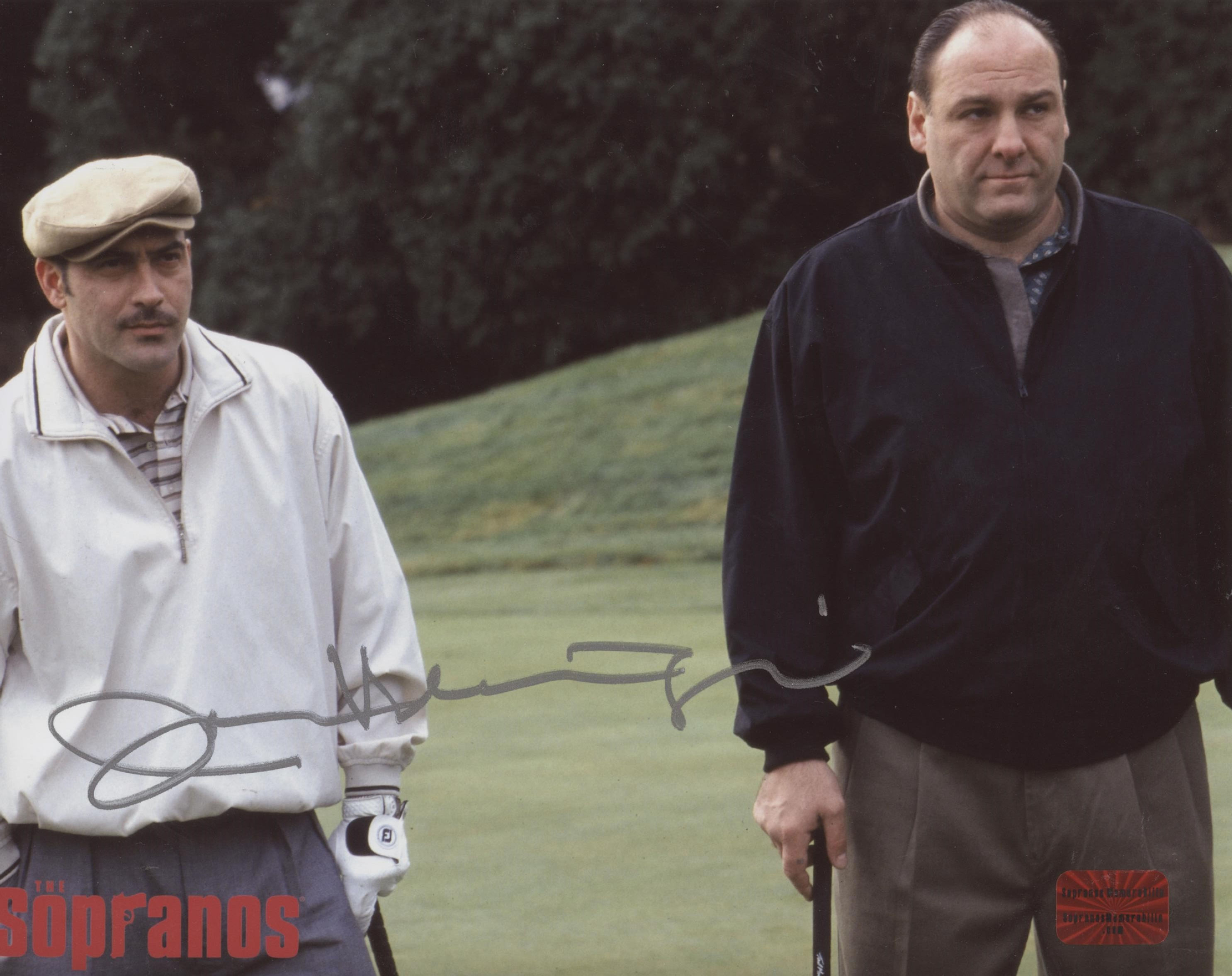 The Sopranos John Ventimiglia (Artie) Signed in Silver 8x10 Golf w/ Tony