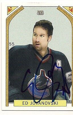 Ed Jovanovski Vancouver Canucks 2004 Topps C55 Hand Signed Card