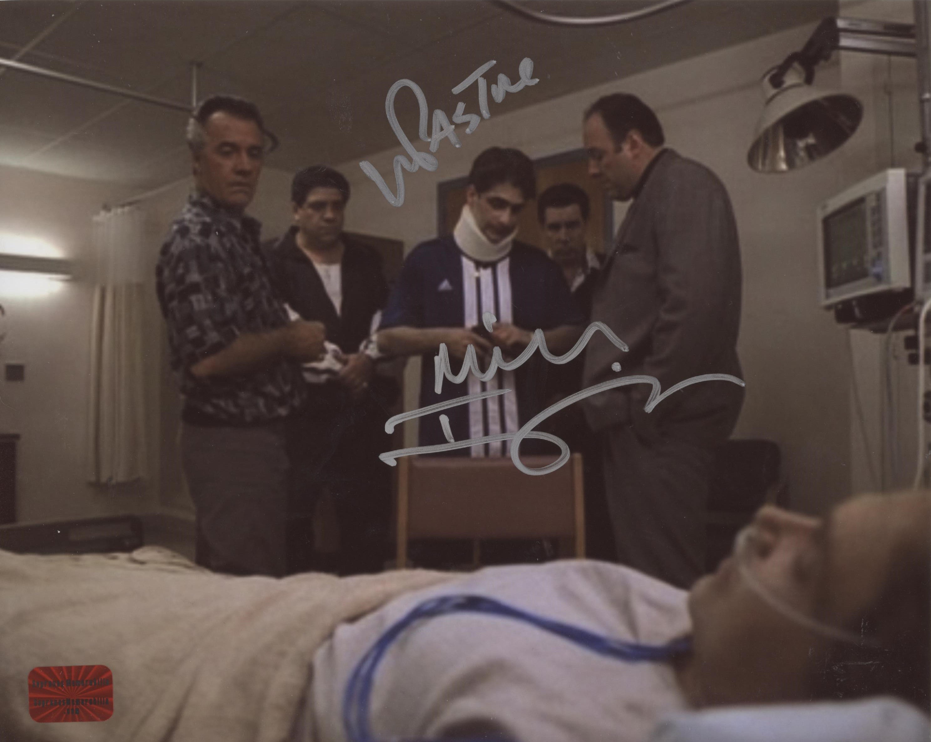 Michael Imperioli Vincent Pastore The Sopranos DUAL signed 8x10 Hospital