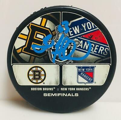 Brad Marchand Boston Bruins Signed 2013 SC Playoffs Dueling Logos Hockey Puck