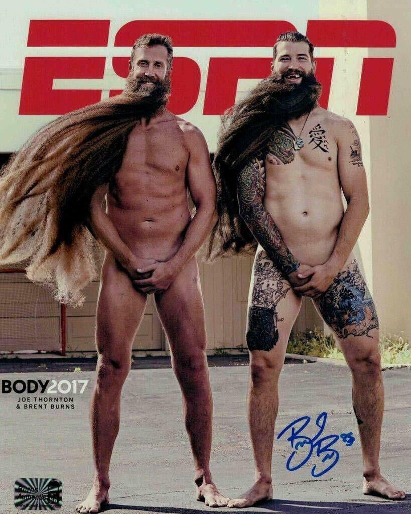 Brent Burns San Jose Sharks Signed ESPN Body Issue 8x10 W/ Burns Authentic COA