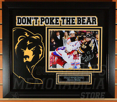 Brad Marchand Boston Bruins Signed Autographed "Don't Poke the Bear" Framed 8x10