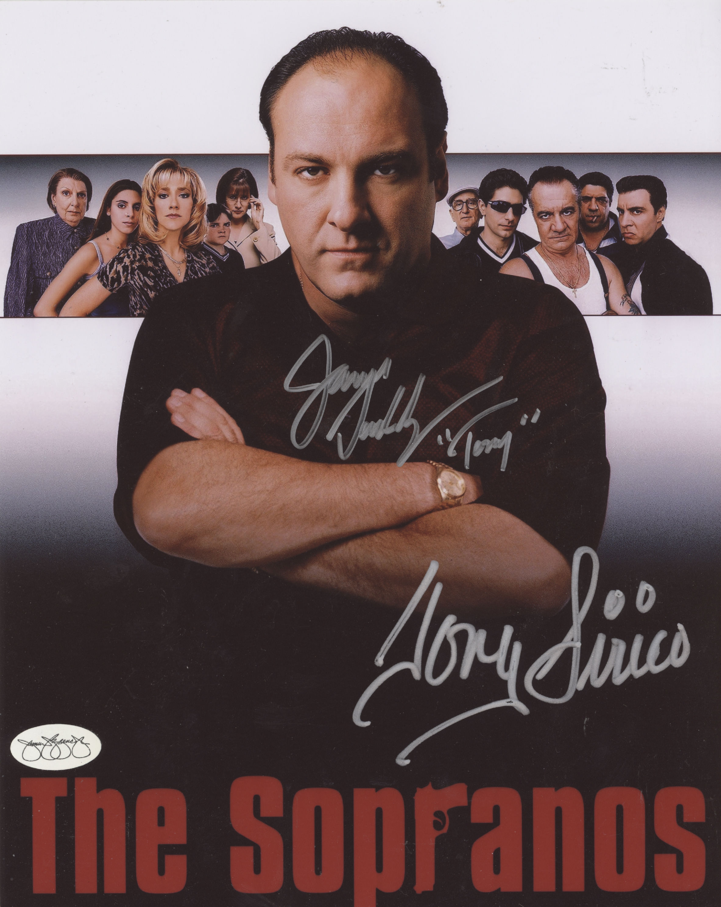 James Gandolfini Tony Sirico Signed The Sopranos 8x10 Photo JSA