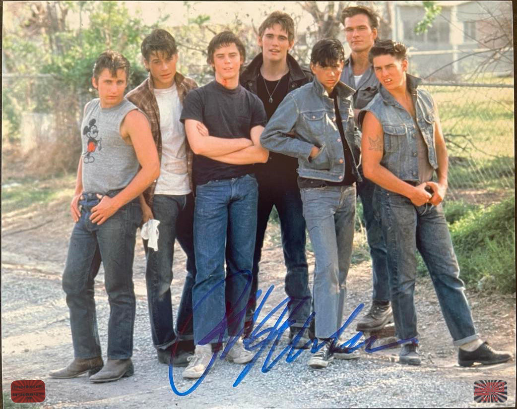 Ralph Macchio Karate Kid Outsiders signed 8x10 Outsiders Color