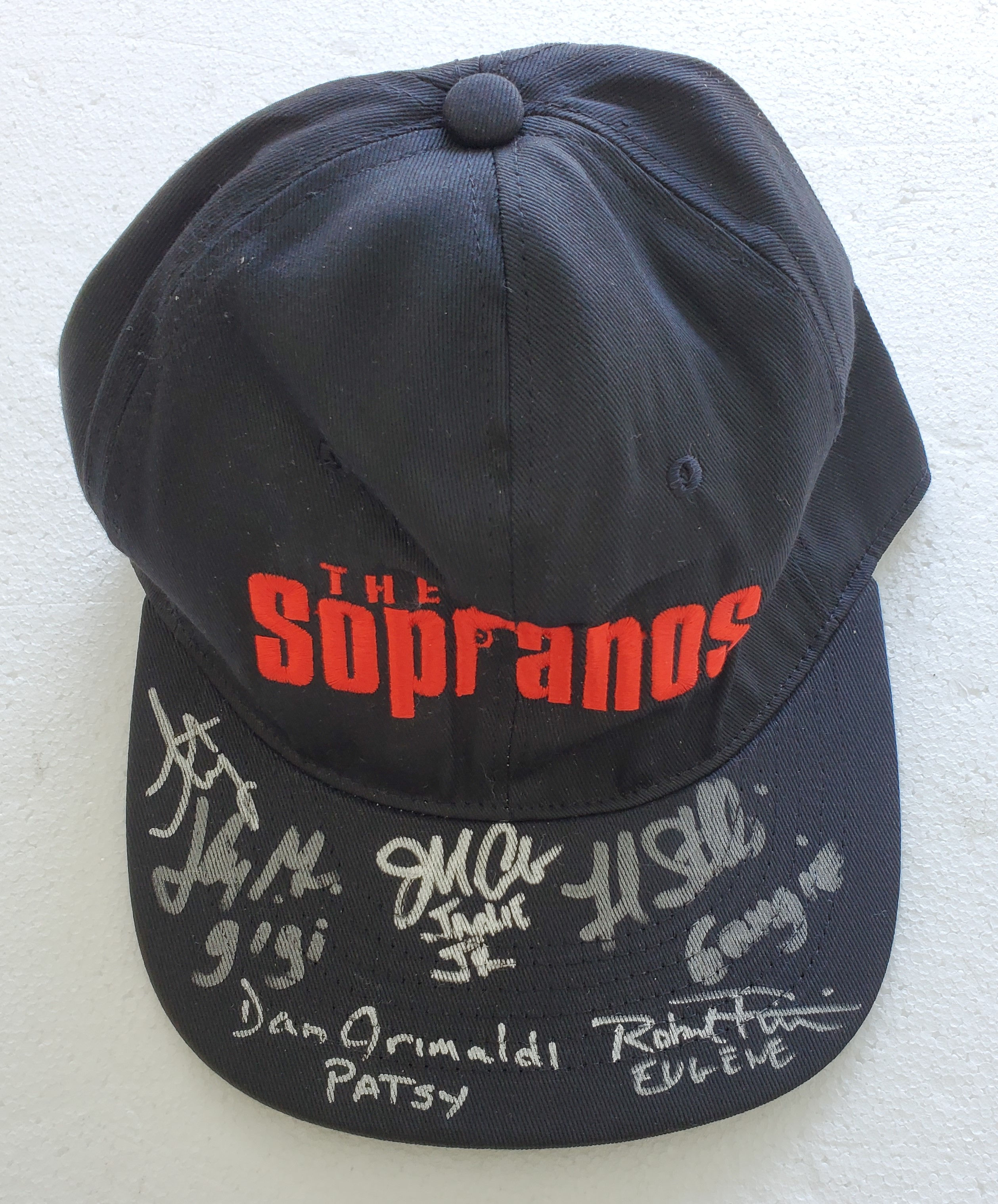 MULTI SIGNED (6) The Sopranos signed Black Sopranos Hat B