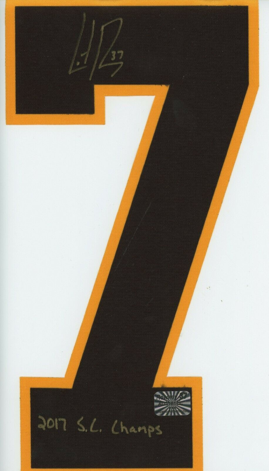 Carter Rowney Pittsburgh Penguins Signed Inscribed 2017 SC Champs #7 Jersey#