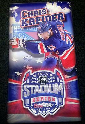 Chris Kreider New York Rangers Signed 2014 Stadium Series Street Banner